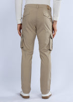 Men's Slim Fit Stretch Beige Cargo