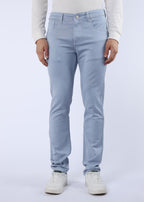 Men's Classic Slim Fit Stretch Ice Blue Jeans