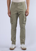 Men's Slim Fit Stretch Olive Khaki Cargo