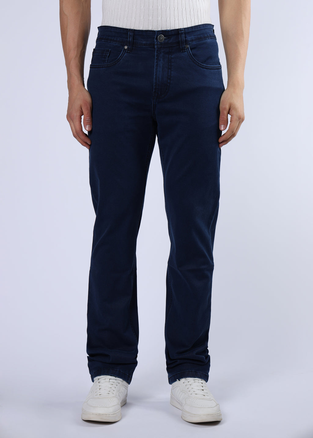 Men's Premium Comfort Fit Stretch Dark Blue Jeans