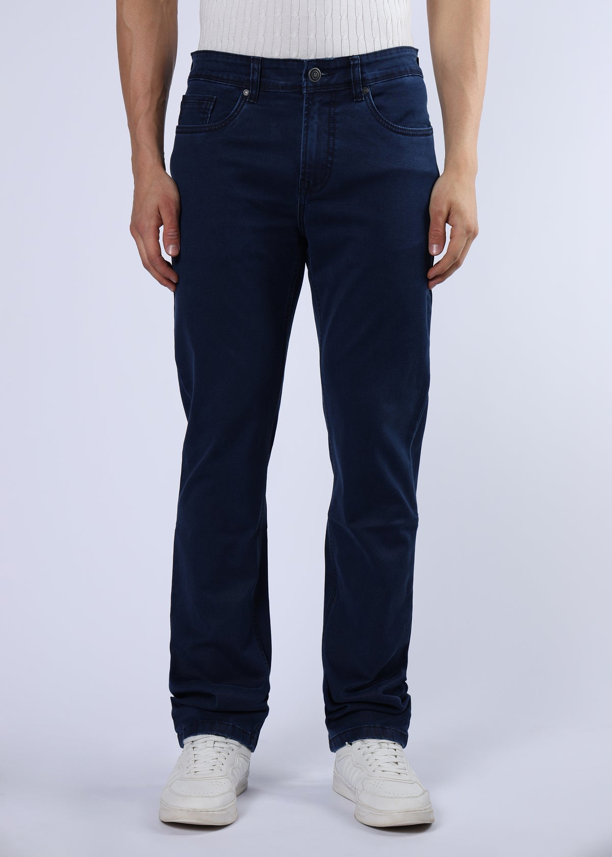 Men's Premium Comfort Fit Stretch Dark Blue Jeans