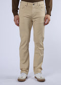 Men's Premium Comfort Fit Stretch Beige Jeans