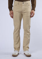 Men's Premium Comfort Fit Stretch Beige Jeans
