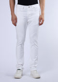 Men's Classic Slim Fit Stretch White Jeans