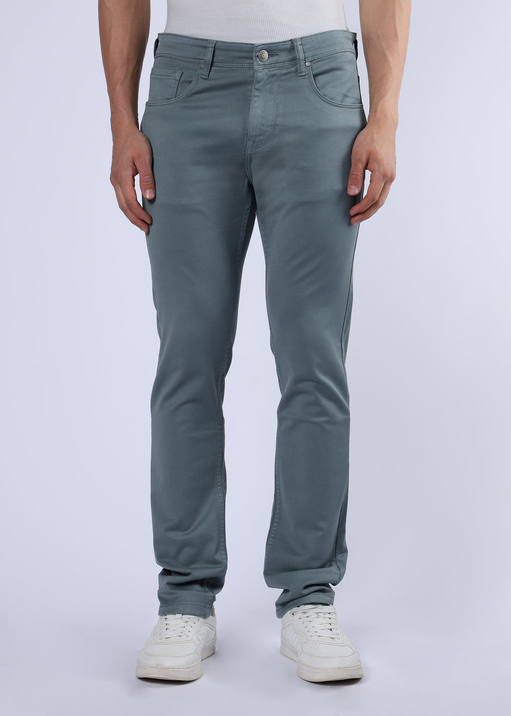 Men's Classic Slim Fit Stretch Med Grey Jeans
