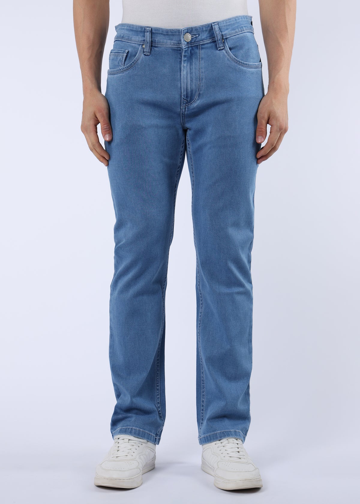 Men's Everyday Comfort Fit Stretch Light Blue Jeans