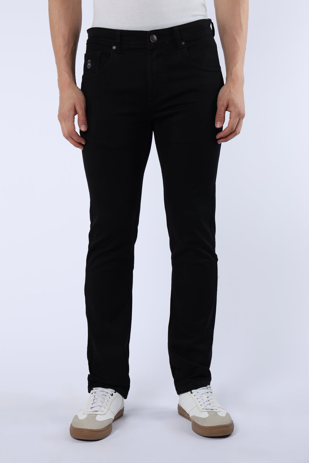 Men's Classic Slim Fit Stretch Black Jeans