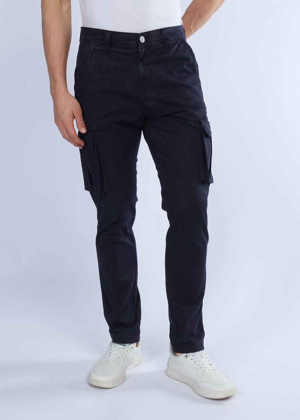Men's Slim Fit Stretch Dark Blue Cargo
