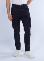 Men's Slim Fit Stretch Dark Blue Cargo