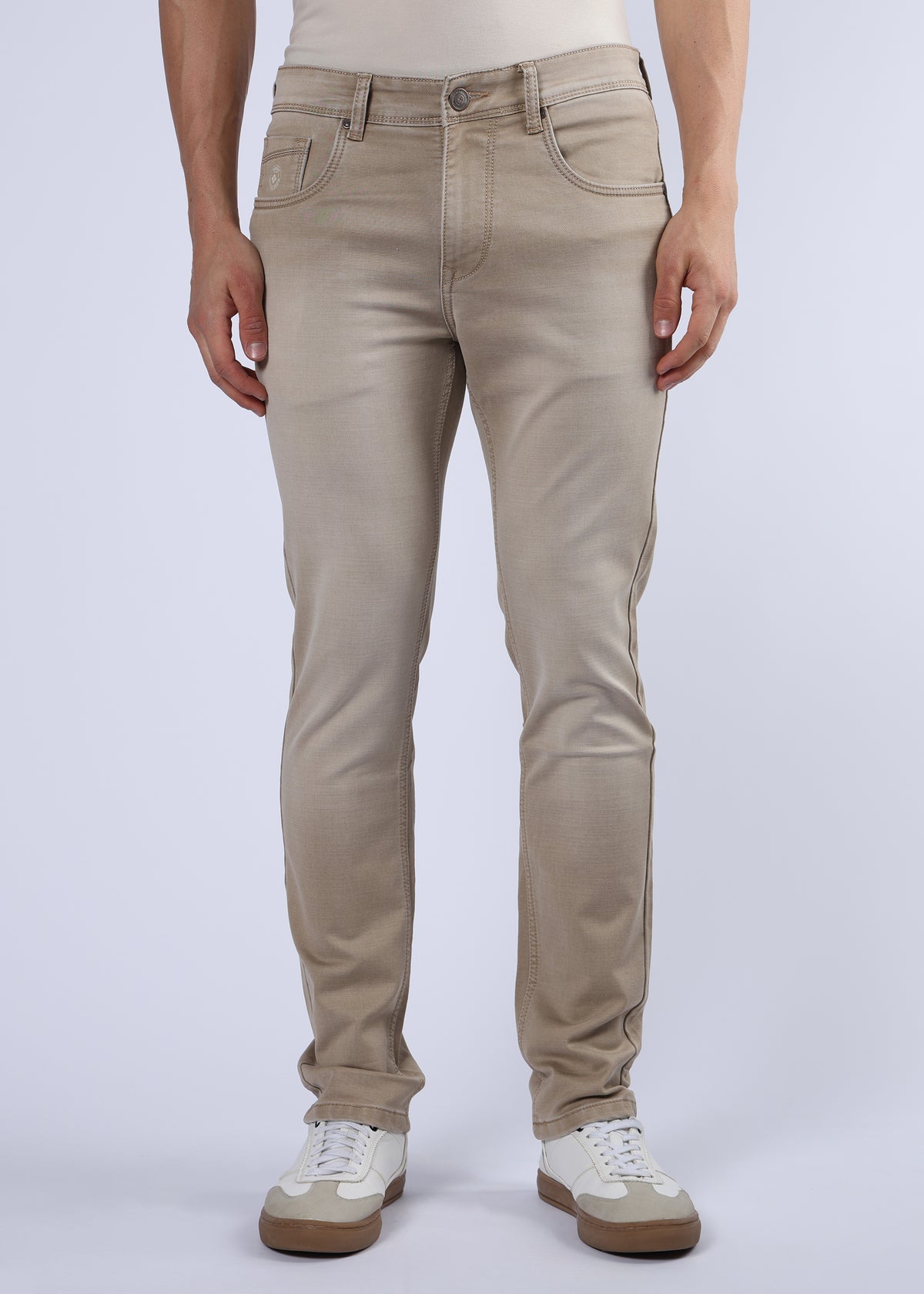 Men's Classic Slim Fit Stretch Khaki Jeans