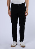 Men's Slim Fit Stretch Black Cargo