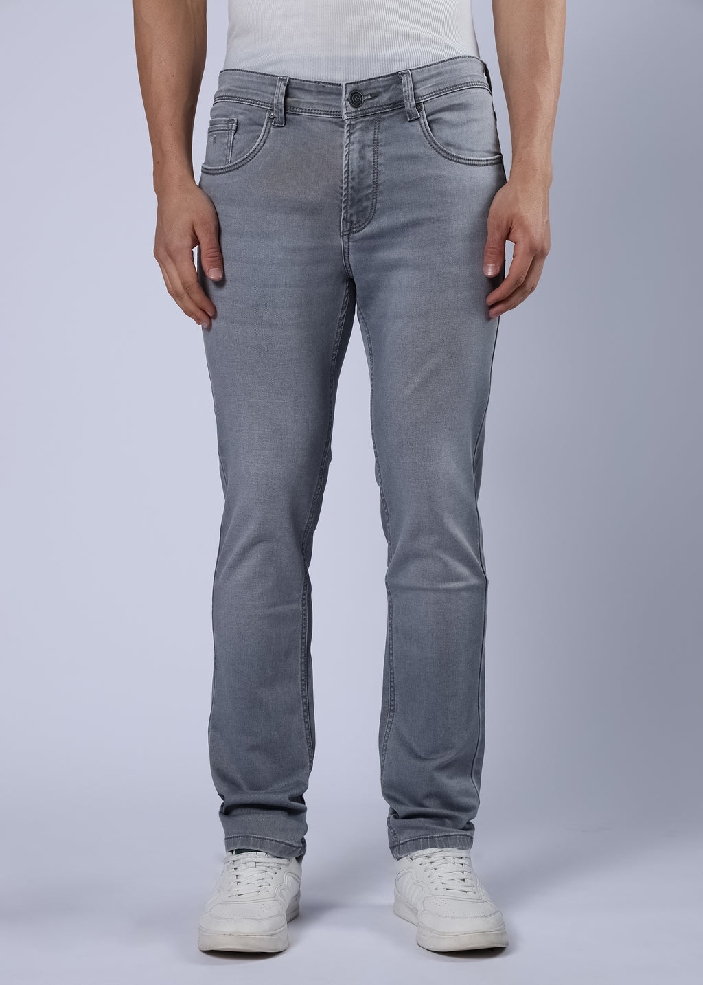 Men's Classic Slim Fit Stretch Med Grey Jeans