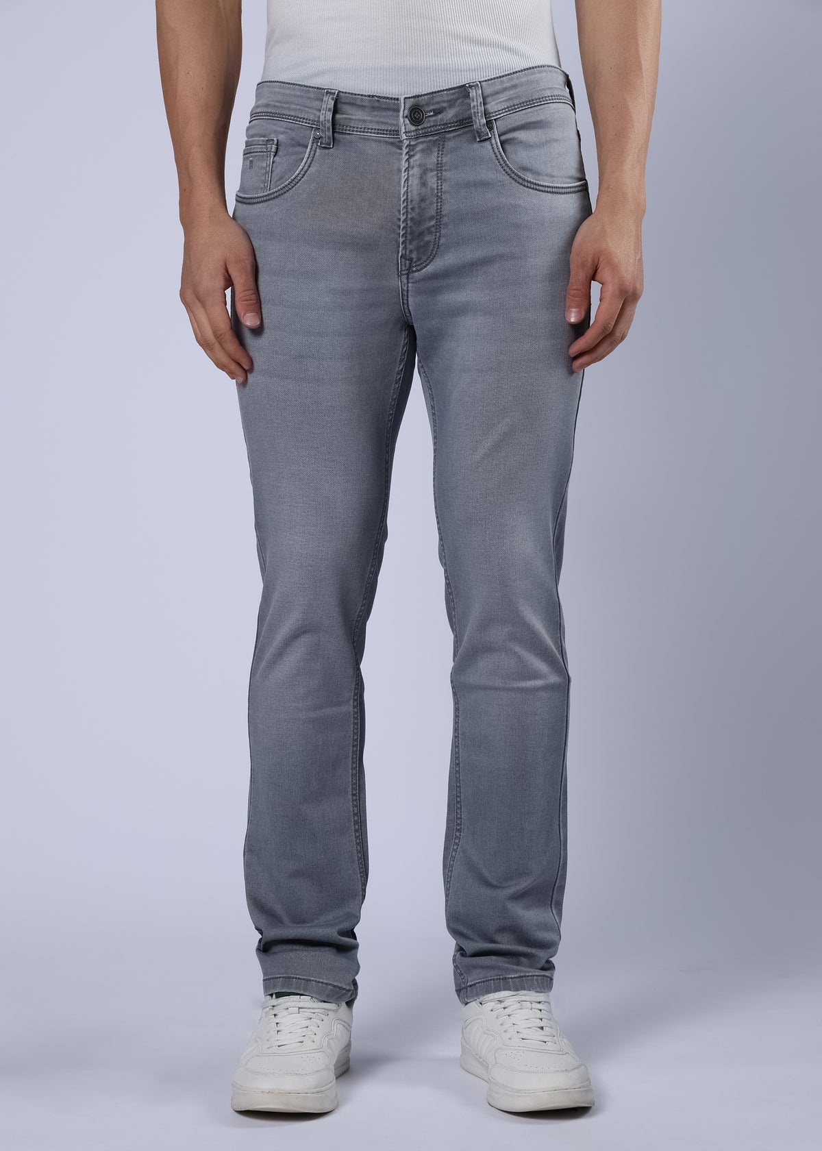 Men's Classic Slim Fit Stretch Med Grey Jeans