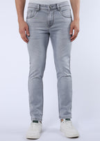 Men's Classic Slim Fit Stretch Light Grey Jeans