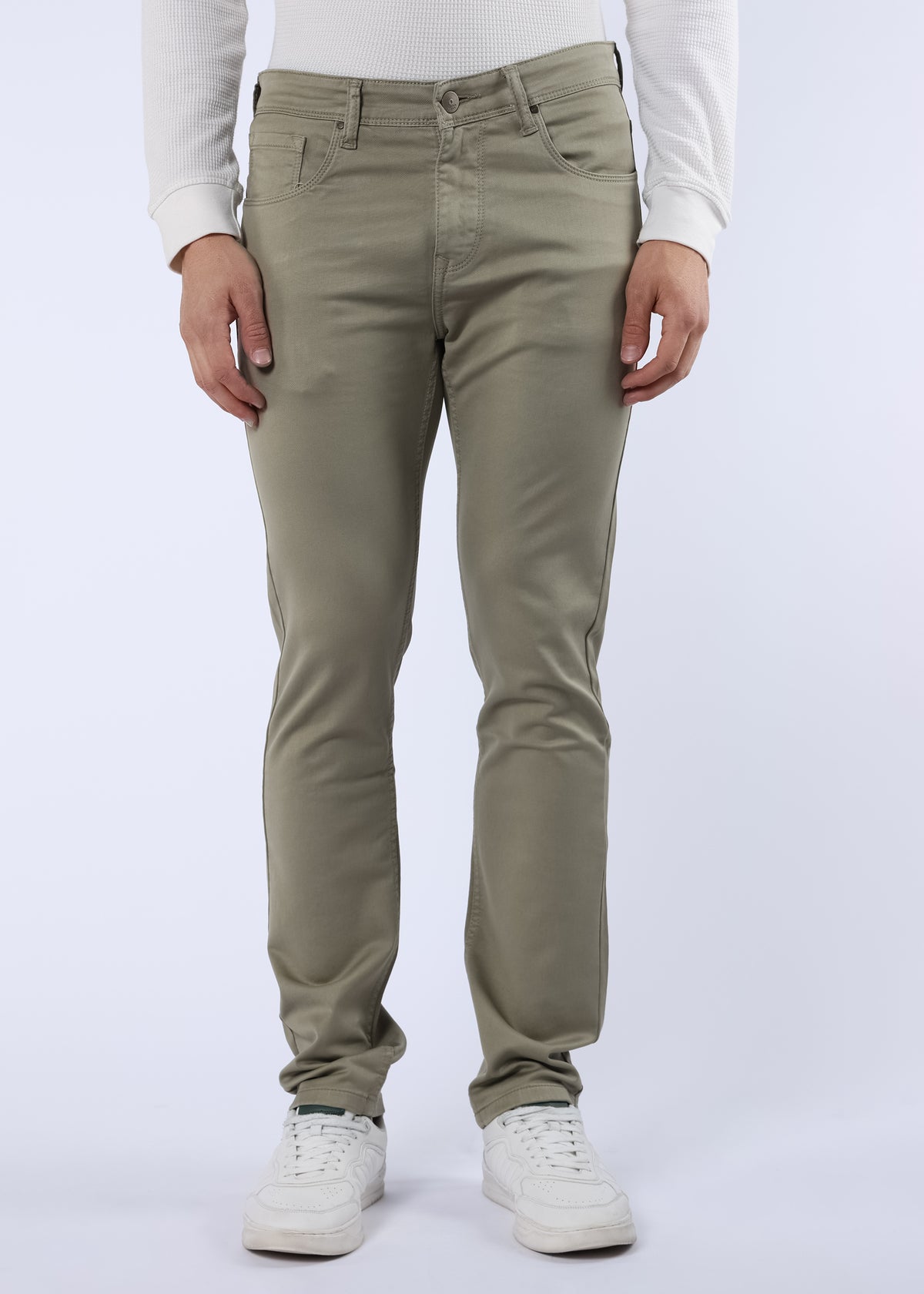 Men's Classic Slim Fit Stretch Khaki Jeans