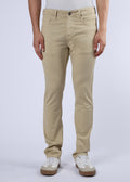 Men's Classic Slim Fit Stretch Beige Jeans