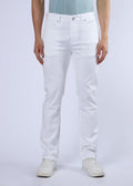 Men's Premium Comfort Fit Stretch White Jeans