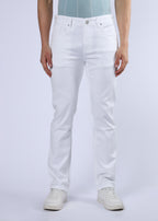 Men's Premium Comfort Fit Stretch White Jeans