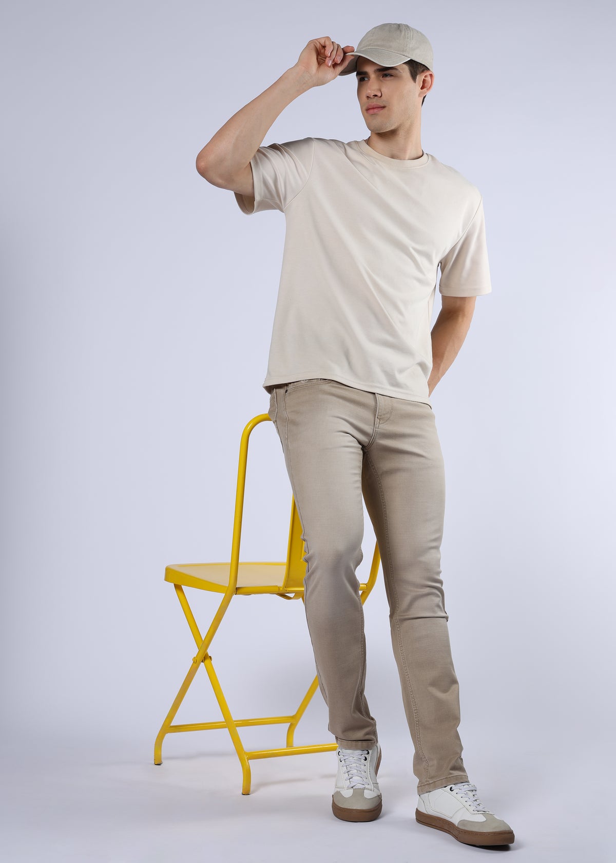 Men's Classic Slim Fit Stretch Khaki Jeans