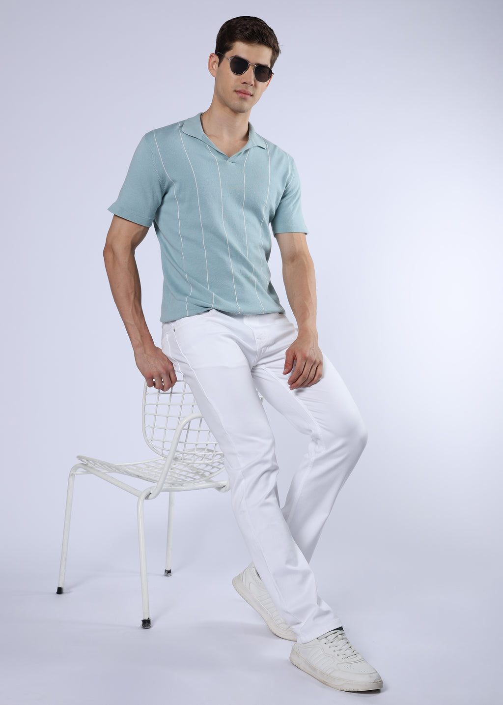 Men's Premium Comfort Fit Stretch White Jeans