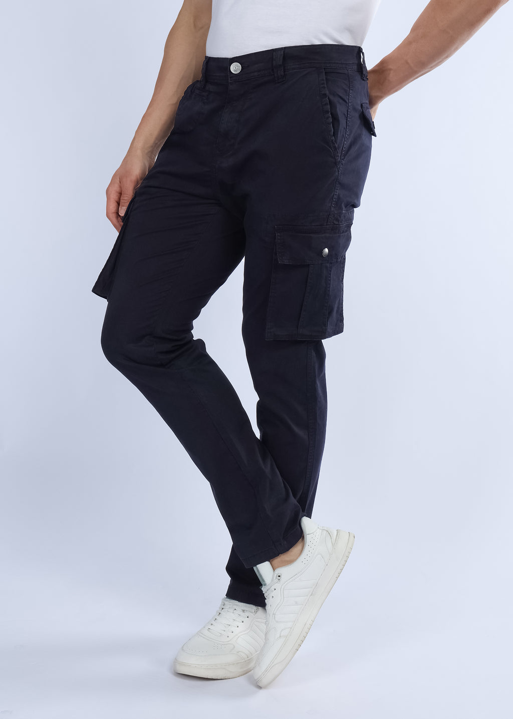 Men's Slim Fit Stretch Dark Blue Cargo