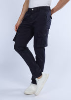 Men's Slim Fit Stretch Dark Blue Cargo