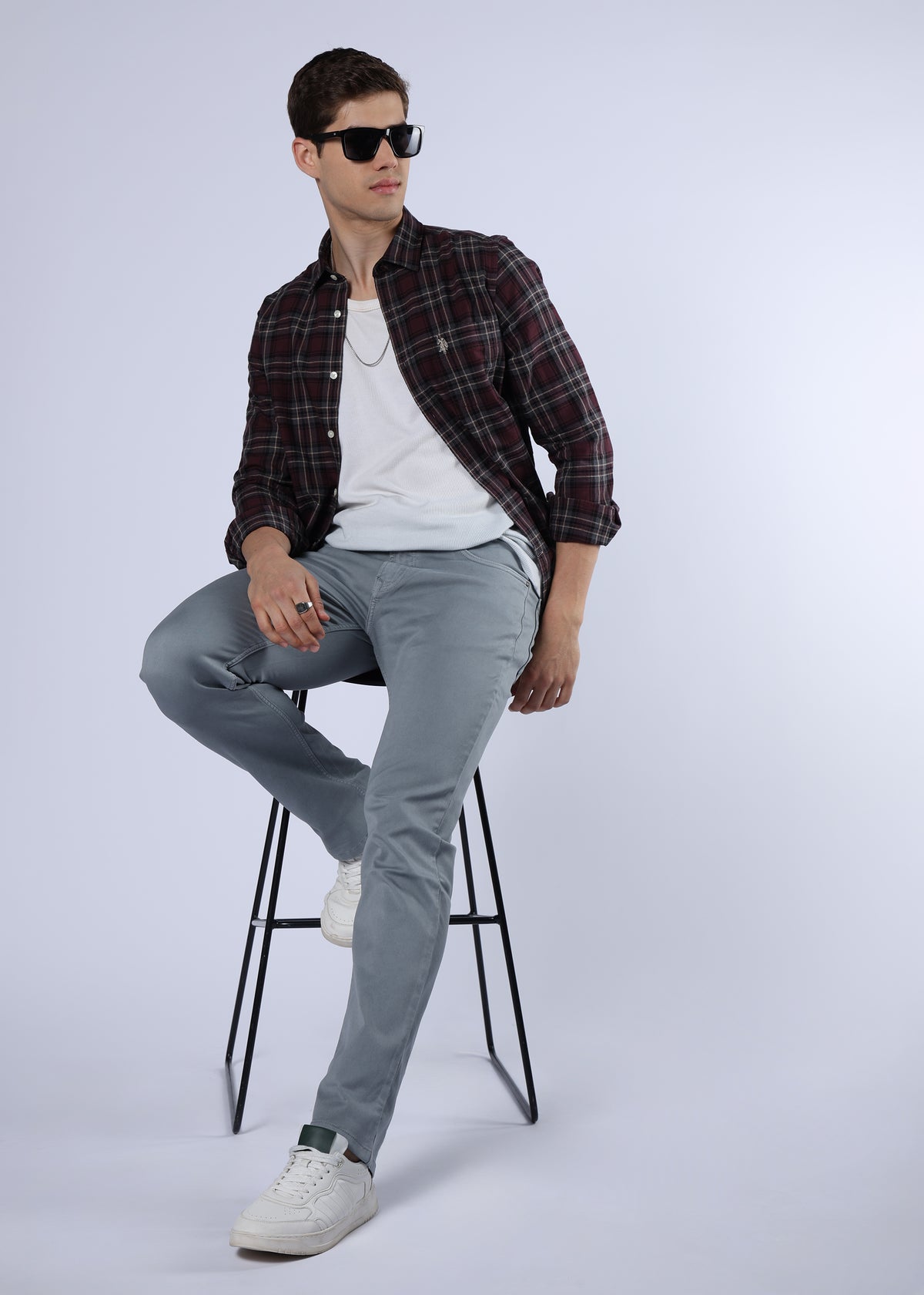 Men's Premium Comfort Fit Stretch Med Grey Jeans