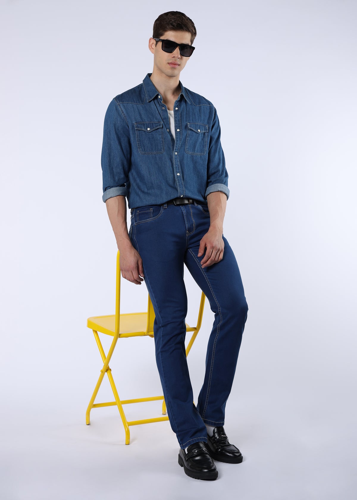 Men's Premium Comfort Fit Stretch Indigo Jeans