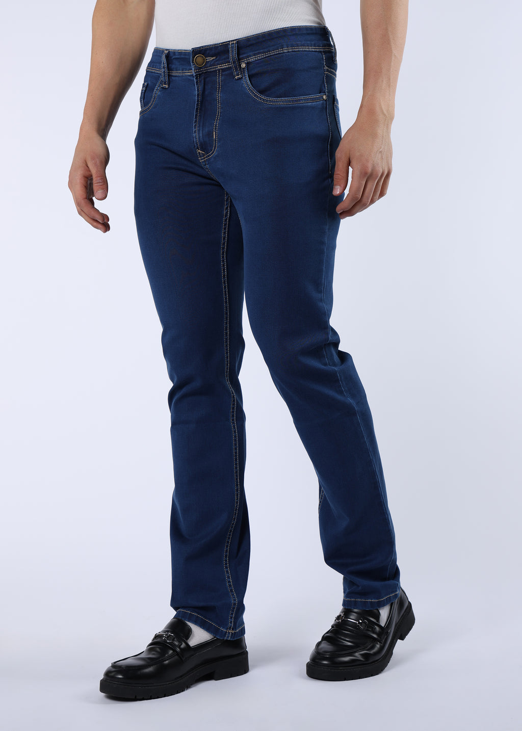Men's Premium Comfort Fit Stretch Indigo Jeans