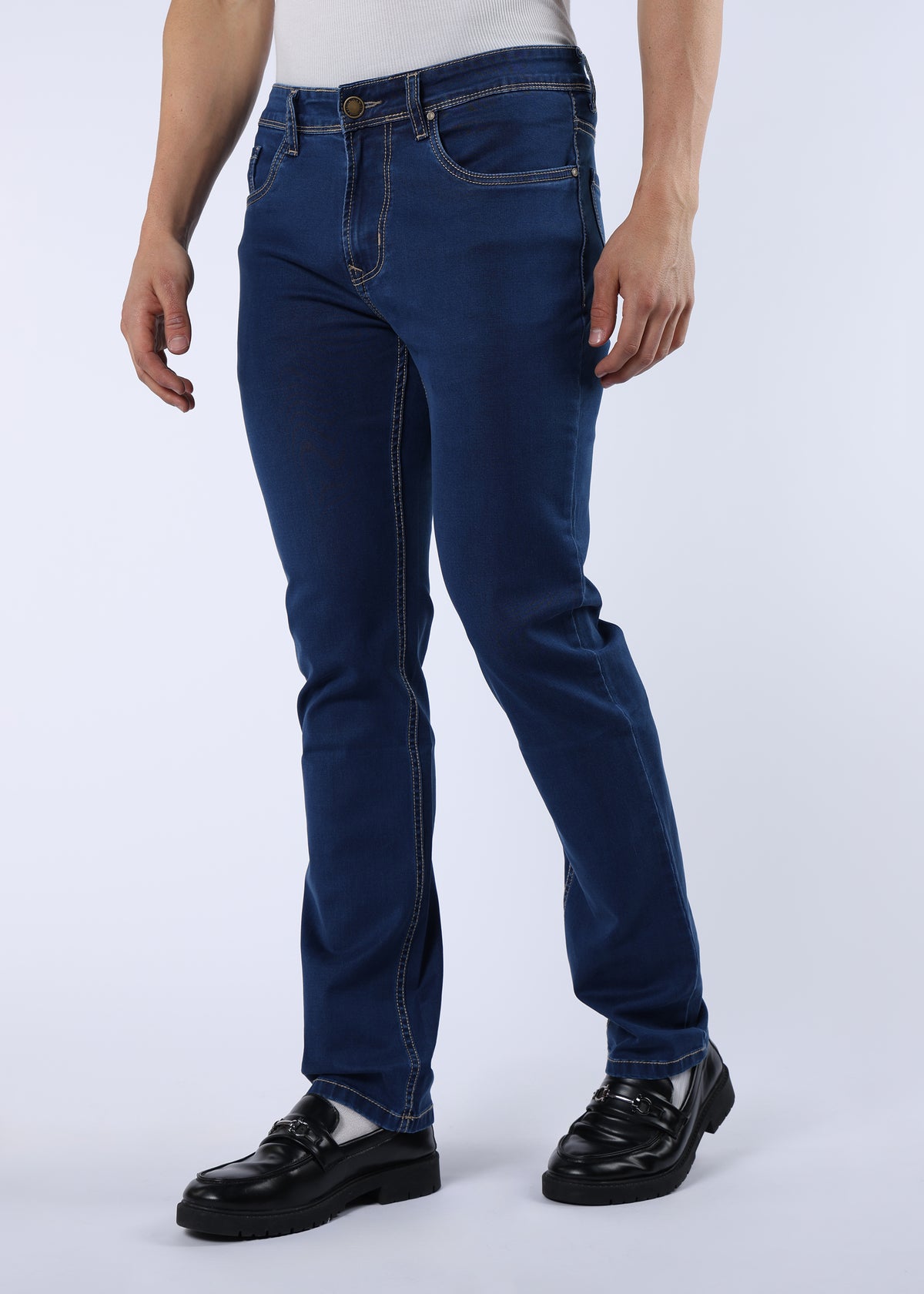 Men's Premium Comfort Fit Stretch Indigo Jeans