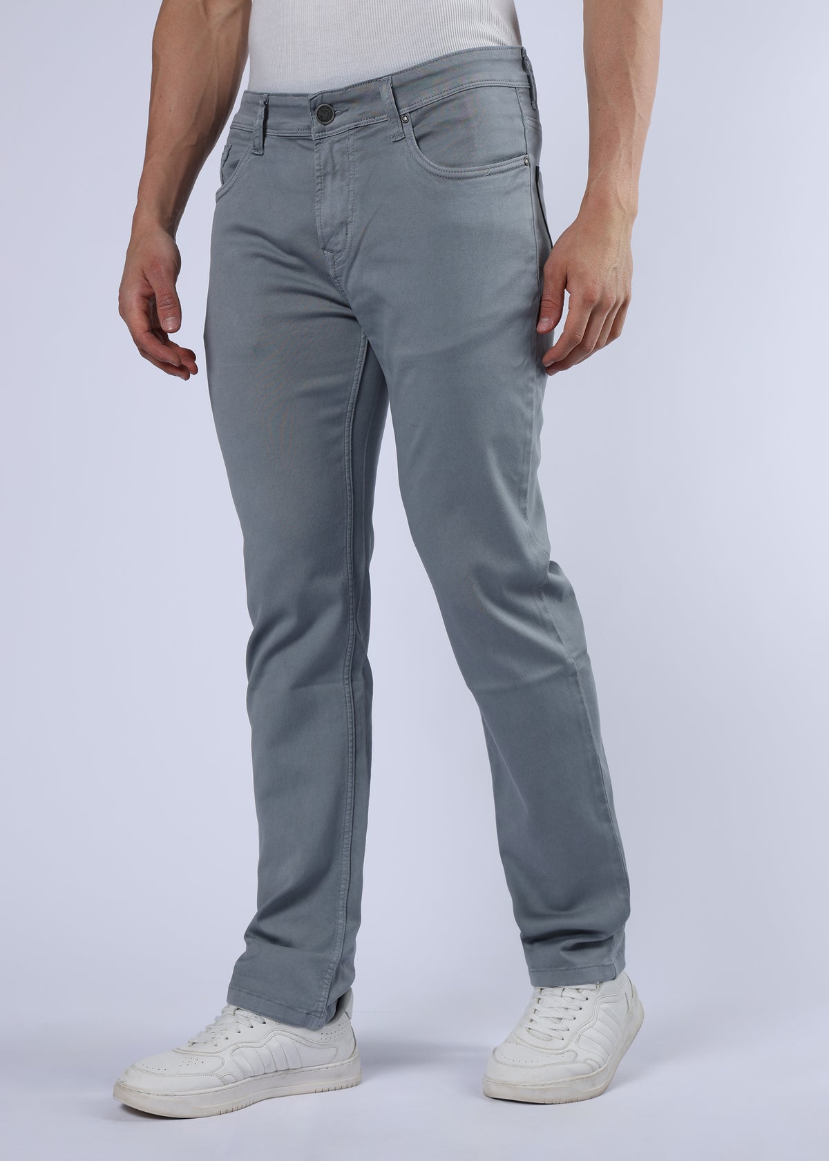 Men's Premium Comfort Fit Stretch Med Grey Jeans