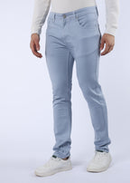 Men's Classic Slim Fit Stretch Ice Blue Jeans