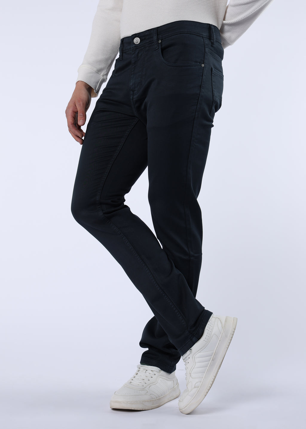 Men's Classic Slim Fit Stretch Dark Grey Jeans