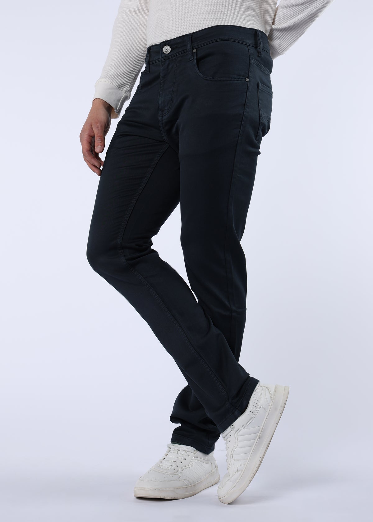 Men's Classic Slim Fit Stretch Dark Grey Jeans