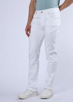 Men's Premium Comfort Fit Stretch White Jeans