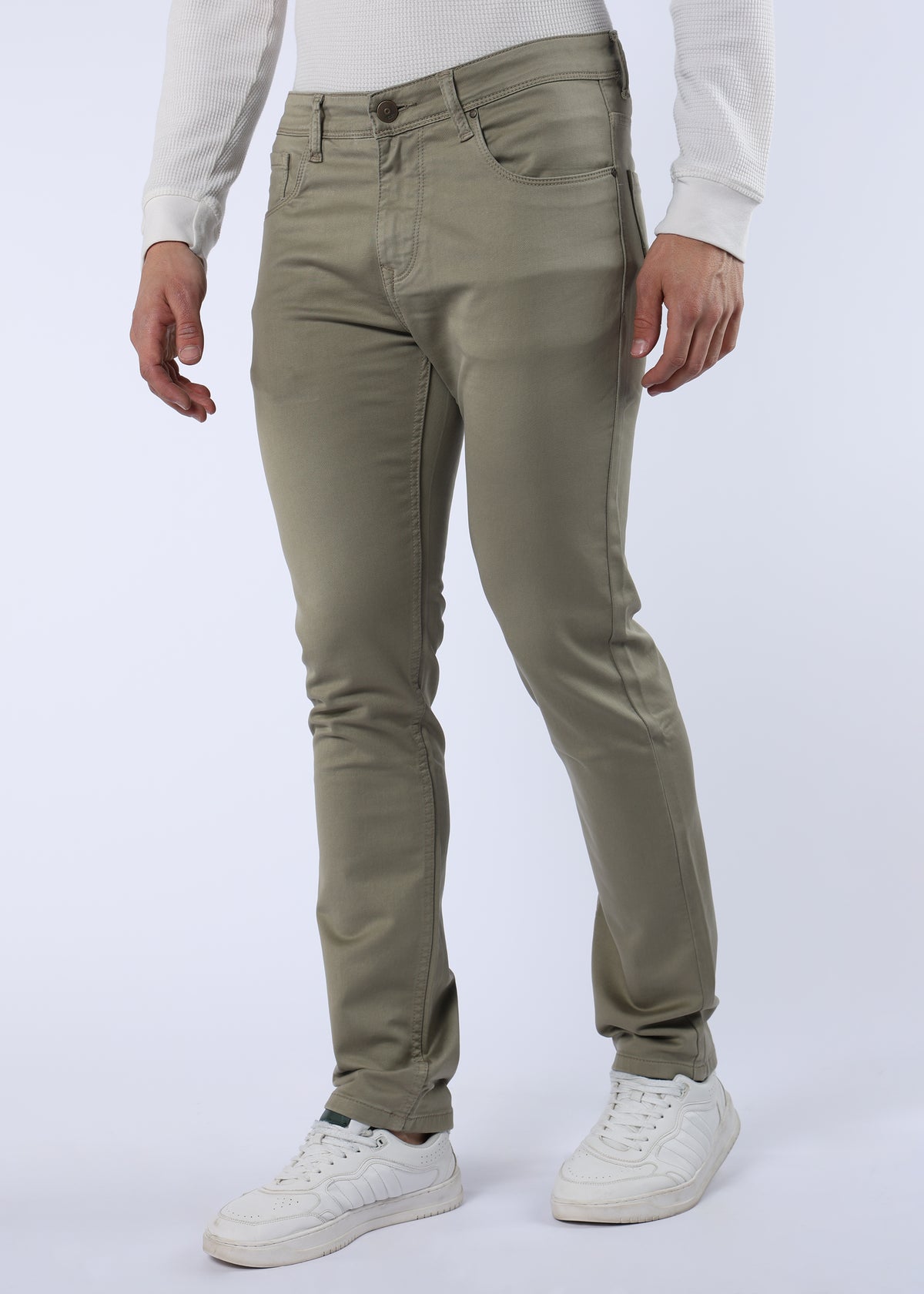 Men's Classic Slim Fit Stretch Khaki Jeans