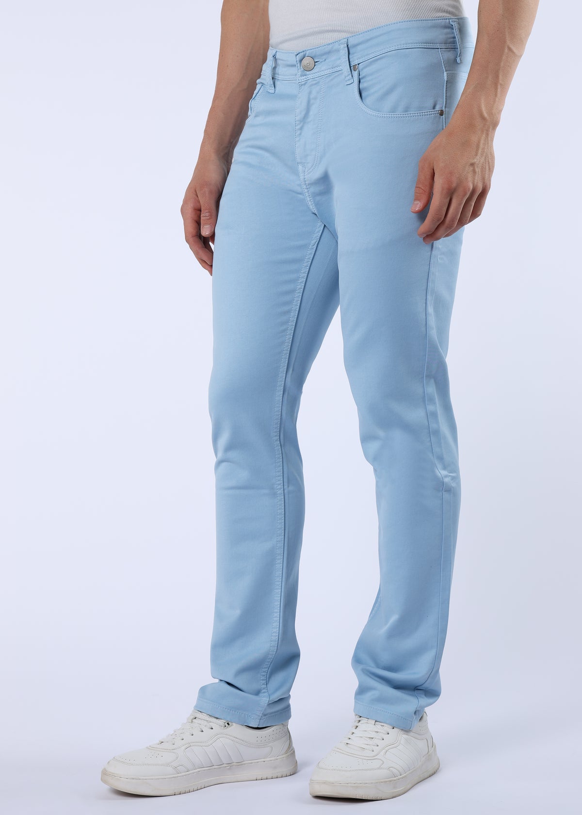 Men's Classic Slim Fit Stretch Light Blue Jeans