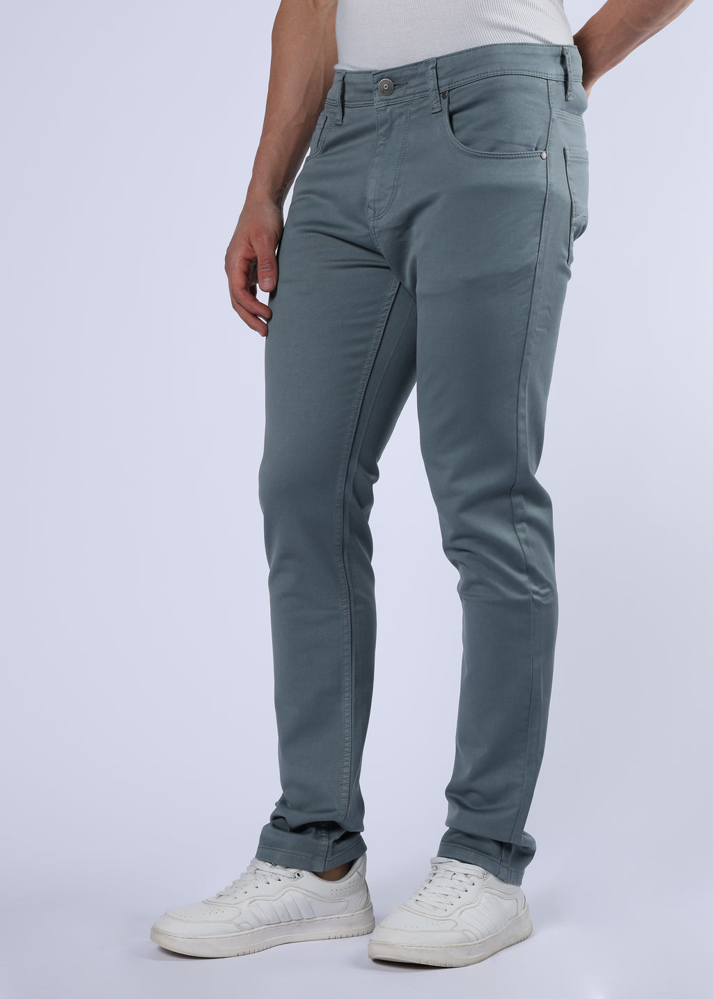 Men's Classic Slim Fit Stretch Med Grey Jeans