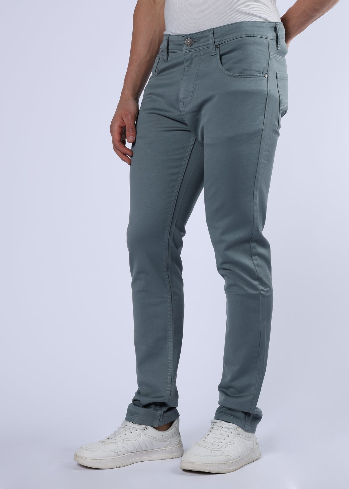 Men's Classic Slim Fit Stretch Med Grey Jeans