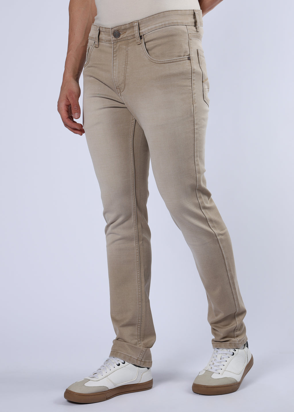 Men's Classic Slim Fit Stretch Khaki Jeans