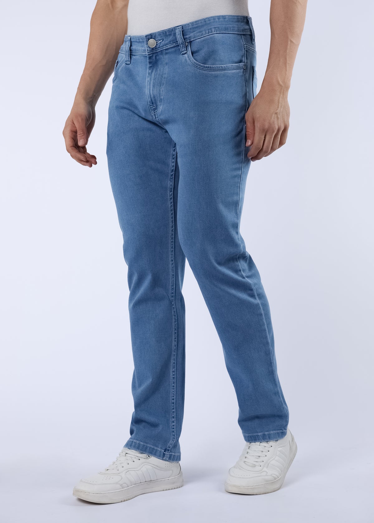 Men's Everyday Comfort Fit Stretch Light Blue Jeans