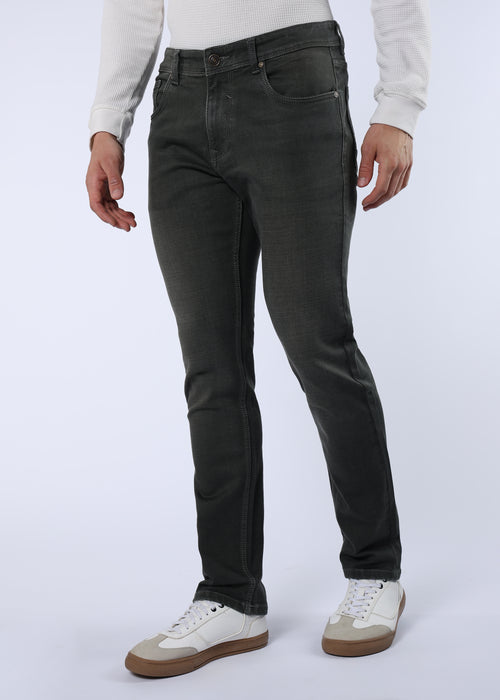 Men's Classic Slim Fit Stretch Charcoal Grey Jeans