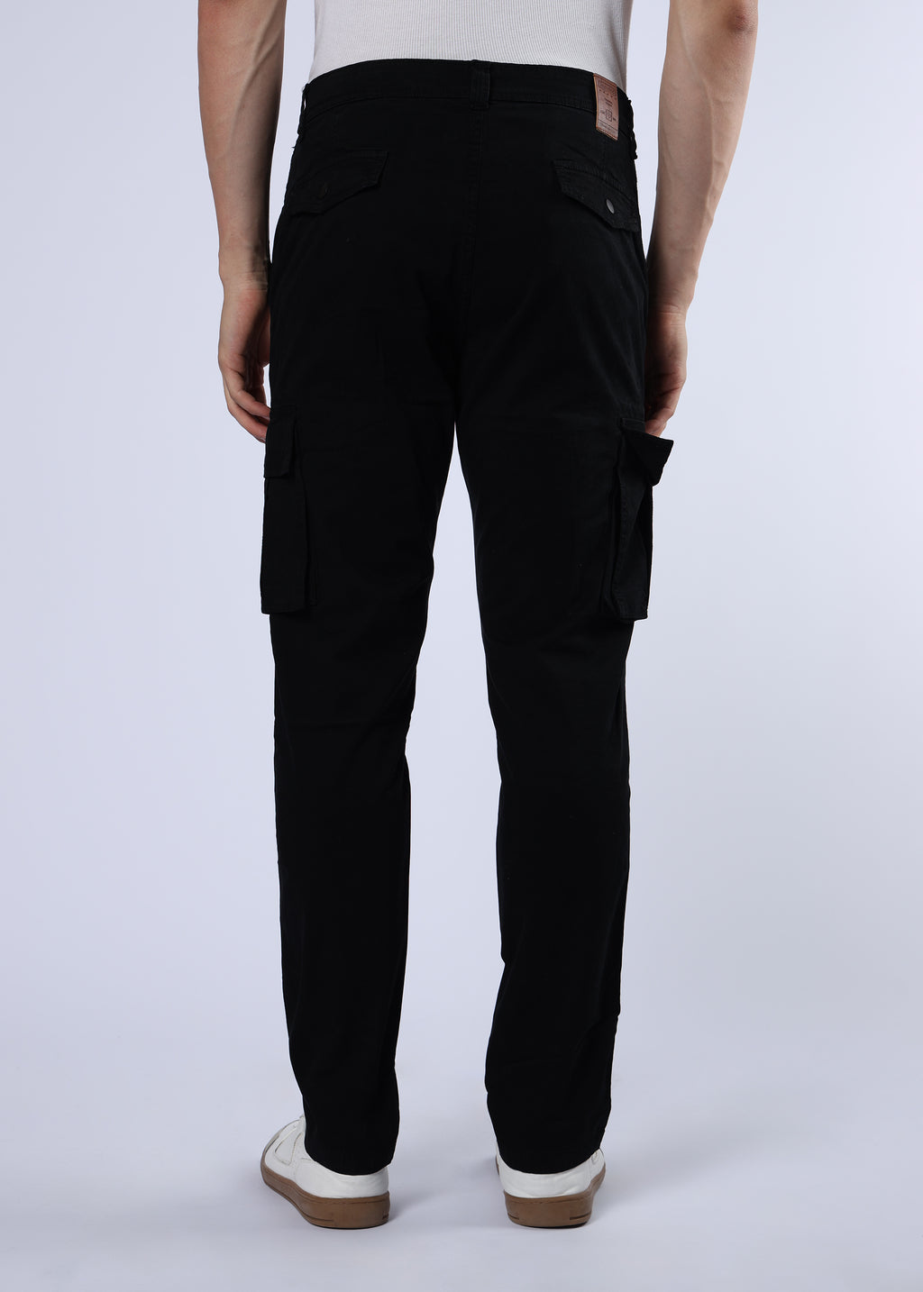 Men's Slim Fit Stretch Black Cargo