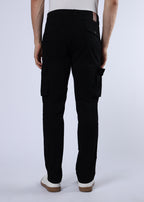 Men's Slim Fit Stretch Black Cargo