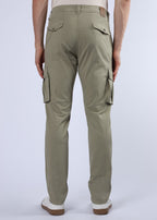 Men's Slim Fit Stretch Olive Khaki Cargo