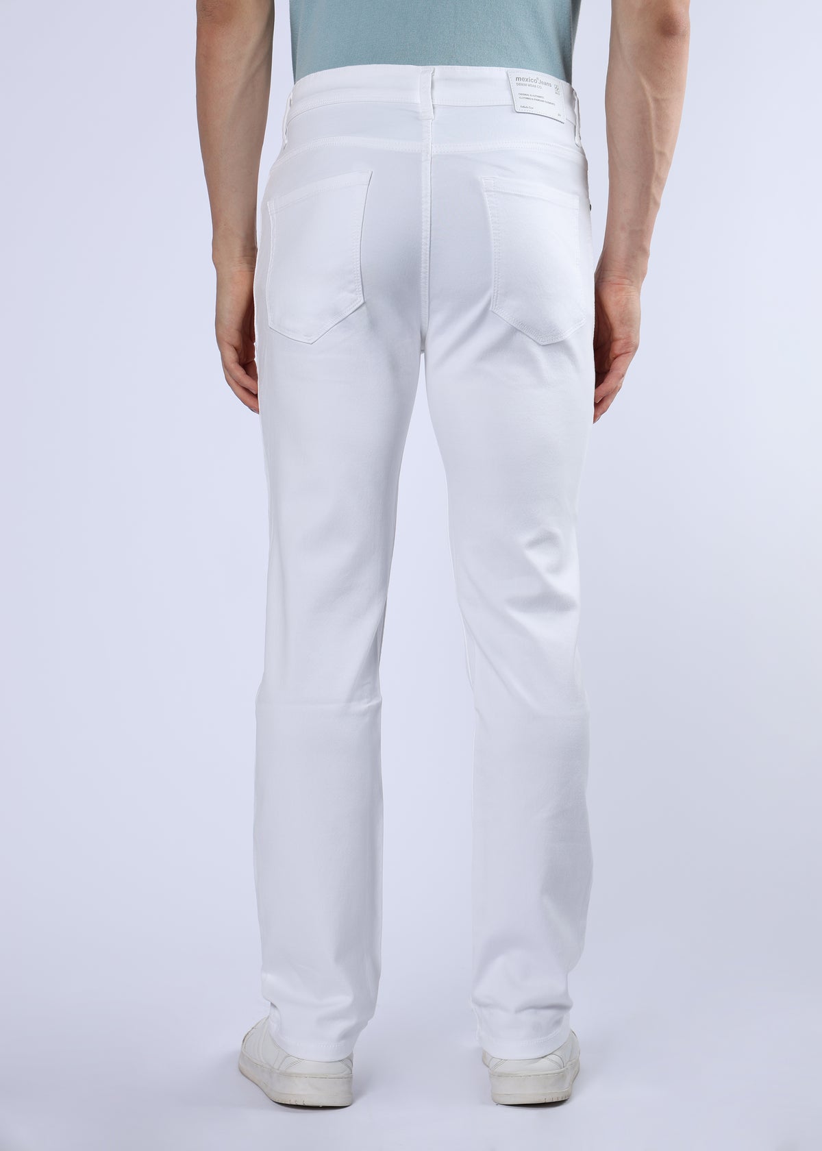 Men's Premium Comfort Fit Stretch White Jeans