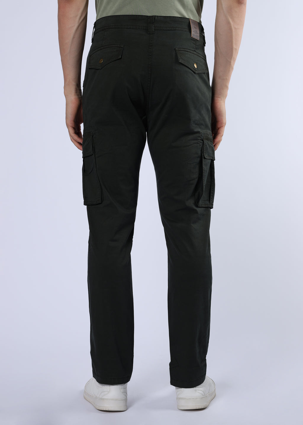 Men's Slim Fit Stretch Green Cargo