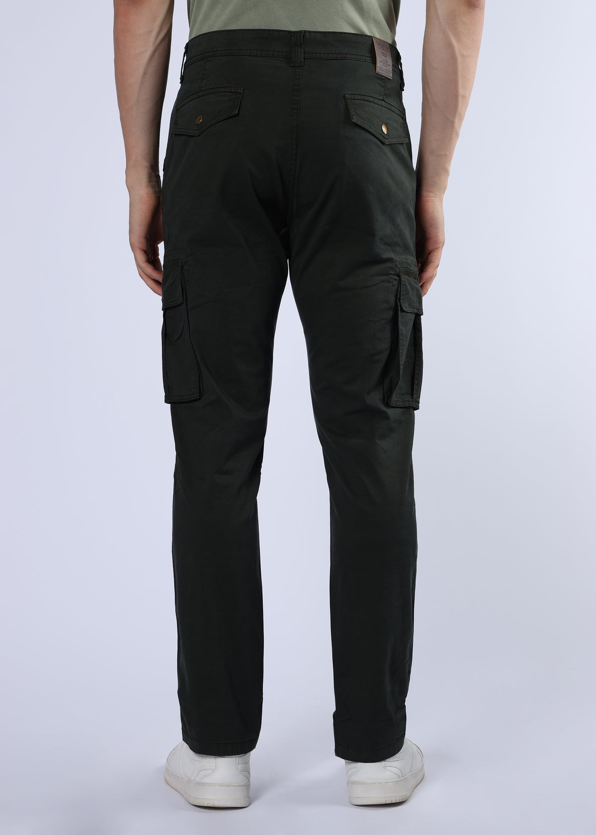 Men's Slim Fit Stretch Green Cargo