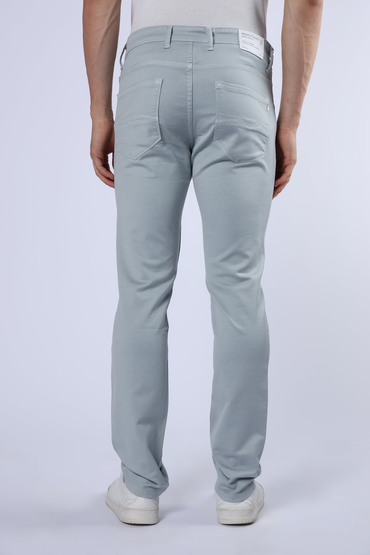 Men's Classic Slim Fit Stretch Light Grey Jeans