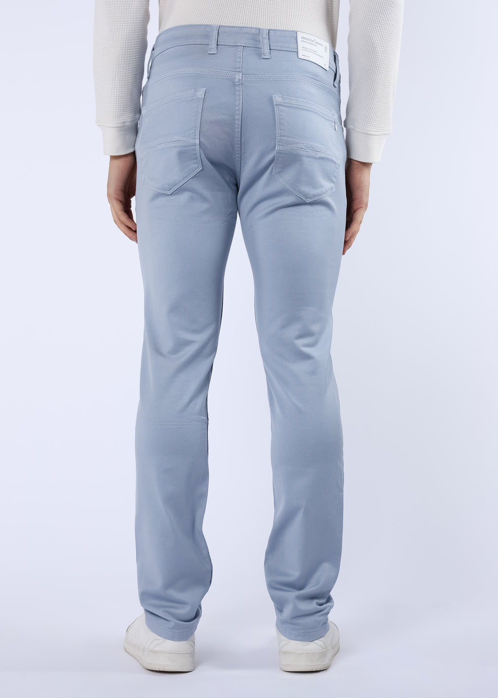 Men's Classic Slim Fit Stretch Ice Blue Jeans